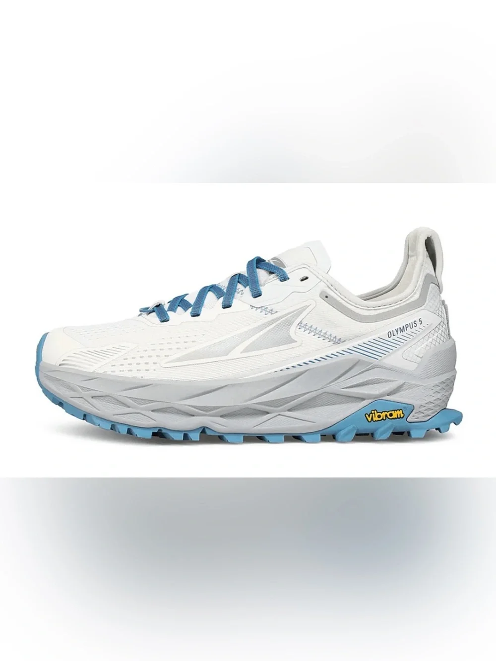 Altra Olympus 5 White and Blue Women's Running Sneakers Sz 8 VGUC